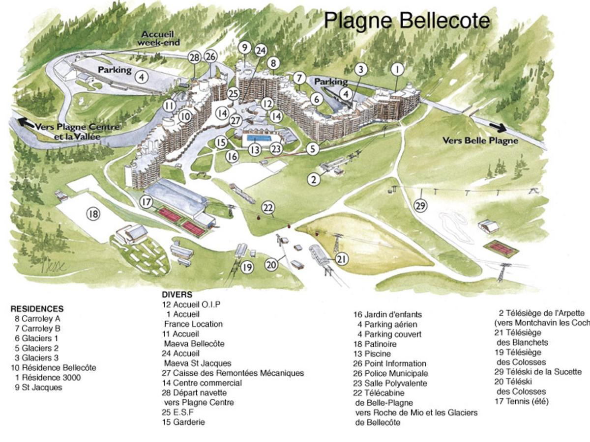 Appart 2 Pieces 5 Pers. Au Coeur De La Station Avec Balcon Et Piscine - Fr-1-181-1030 La Plagne Bagian luar foto